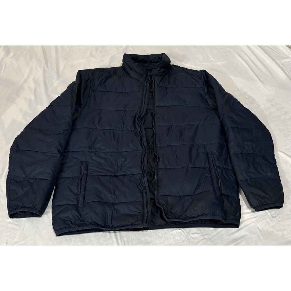 Large Swiss Tech Navy Blue Puffy Jacket